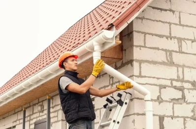 Pose et remplacement de gouttières à Cardan